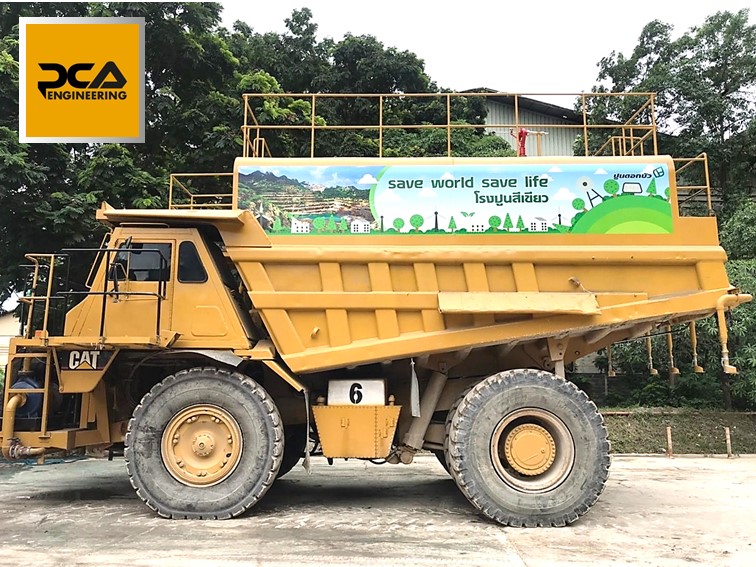 รับสร้างถังน้ำพร้อมติดตั้งระบบสเปย์รถดัมพ์ CAT773 งานสร้างถังน้ำพร้อมติดตั้งระบบสเปย์รถดัมพ์ CAT773