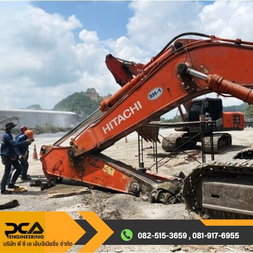 งานซ่อมจุดหมุนบูม อาร์ม รถแบ็คโฮ HITACHI Zaxis 470LCH