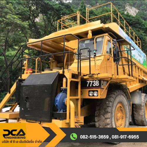 งานสร้างถังน้ำพร้อมติดตั้งระบบสเปย์รถดัมพ์ CAT773